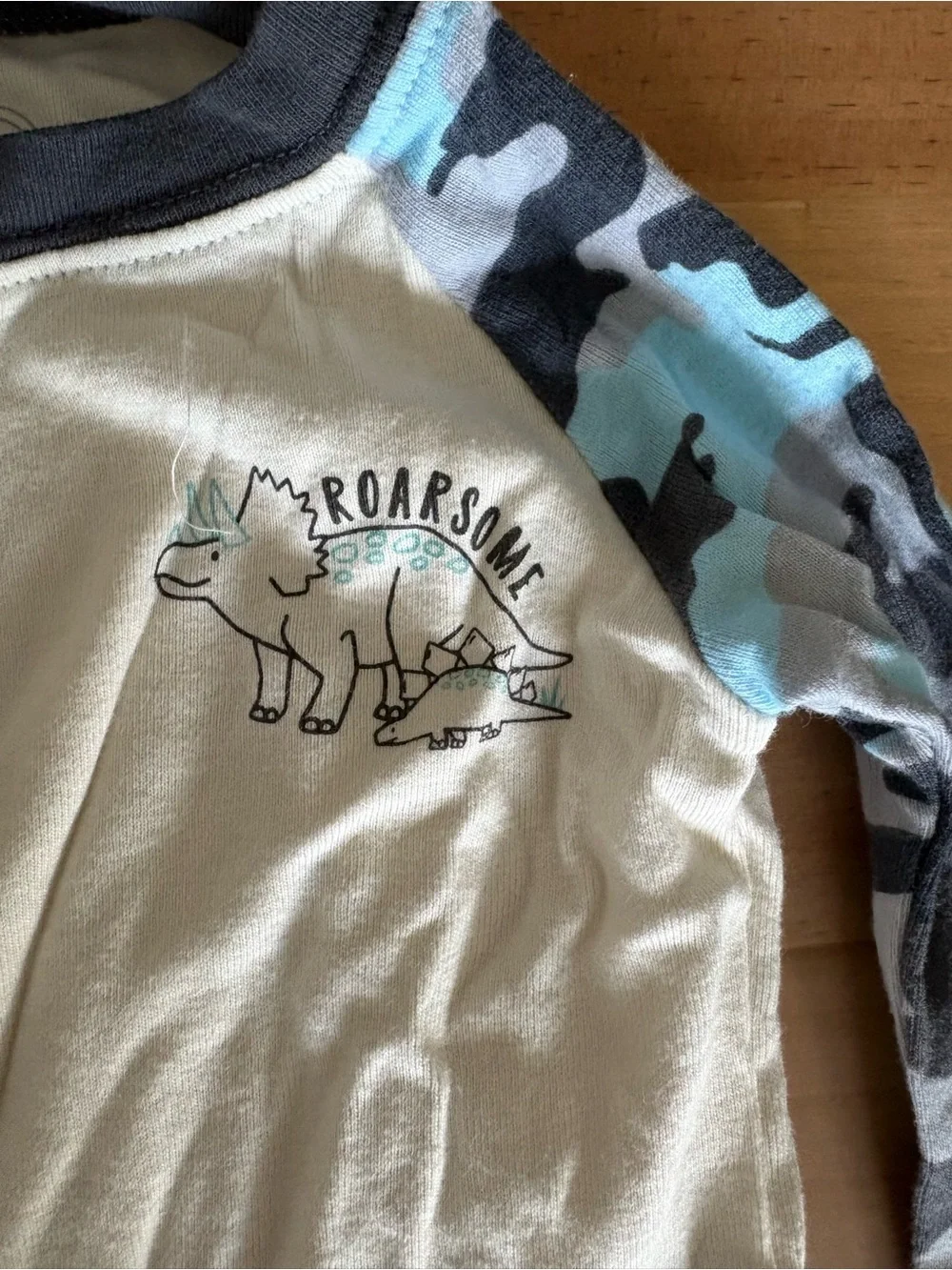 Kids Long Sleeve Camo Pajama Set - Blue/Gray